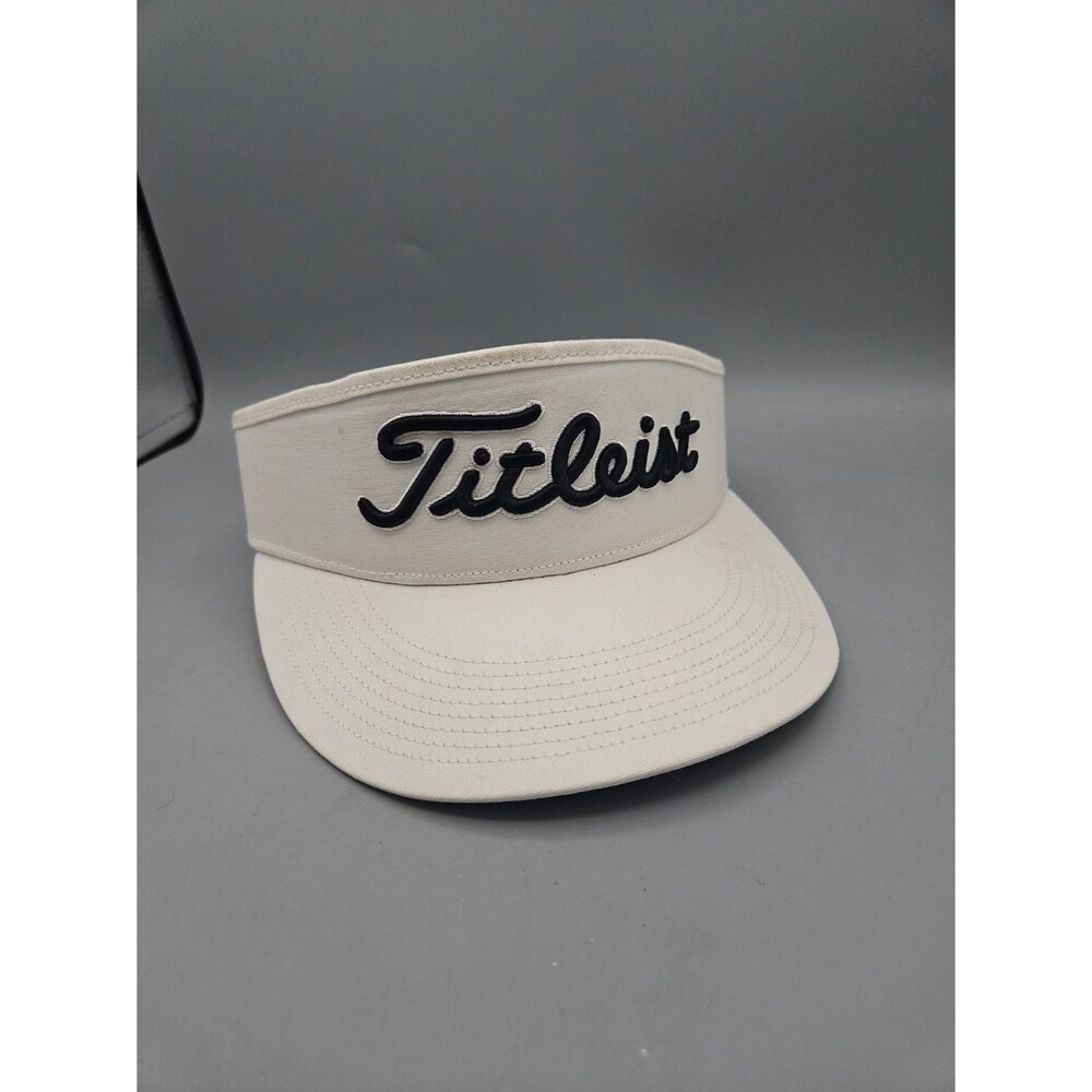 Titleist  FJ ProV1 Golf Visor Adj. Strap White High Profile Classic Embroidered